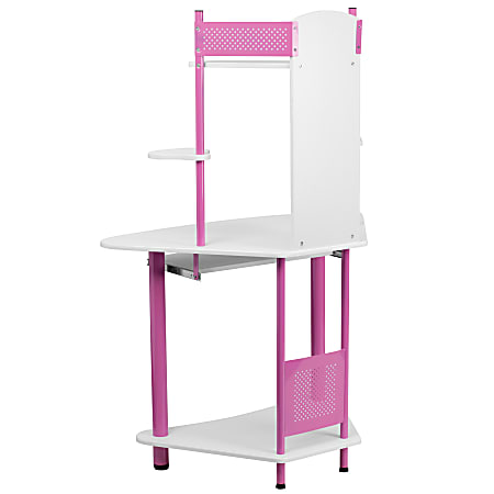 Flash furniture corner computer clearance desk with hutch