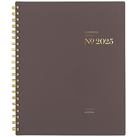 2025 Cambridge® WorkStyle® Focus Weekly/Monthly Planner, 8-1/2" x 11", Java, January To December, 1606-905-04