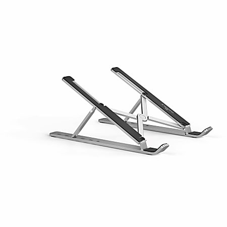 DURABLE Laptop Stand FOLD - Upto 15" Screen Size Notebook Support - Aluminum - Silver