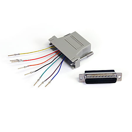 StarTech.com DB25 to RJ45 Modular Adapter - M/F - 1 x DB-25 Male - 1 x RJ-45 Female - Gray