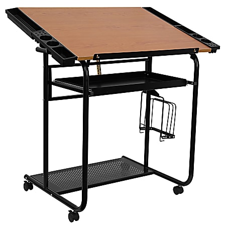 Flash Furniture Adjustable Drawing And Drafting Table 31 14 H x 35