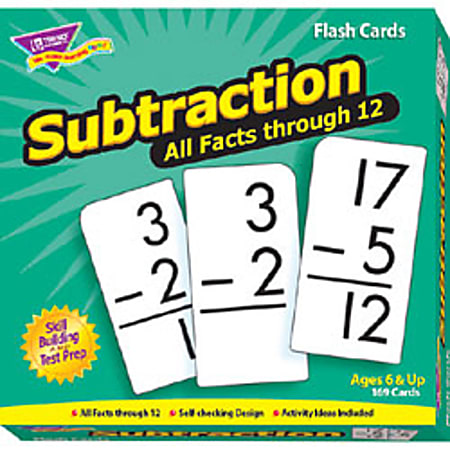 Trend All Facts Skill Drill Flash Cards, Subtraction, Pack Of 169 Cards