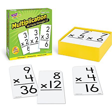 Trend Multiplication all facts through 12 Flash Cards - Office Depot