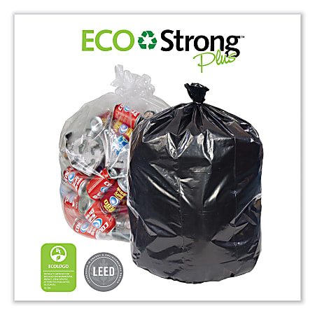 Eco Strong Plus Can Liners, 44 gal, 1.35 mil, 37 x 50, Natural, 100/Carton Eco Strong Plus Can Liners, 44 gal, 1.35 mil, 37 x 50, Natural, 100/Carton