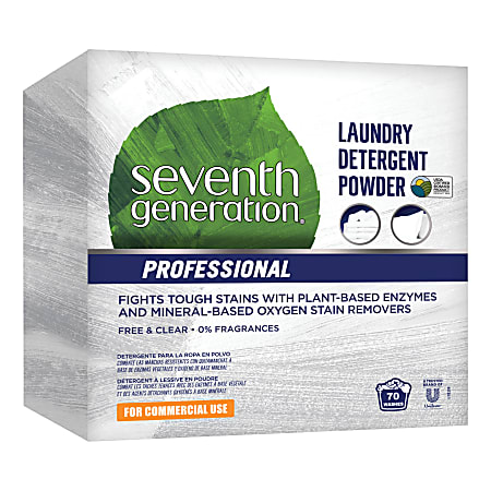 Seventh Generation™ Professional Free And Clear Powder Laundry Detergent, 112 Oz, Carton Of 4 Boxes