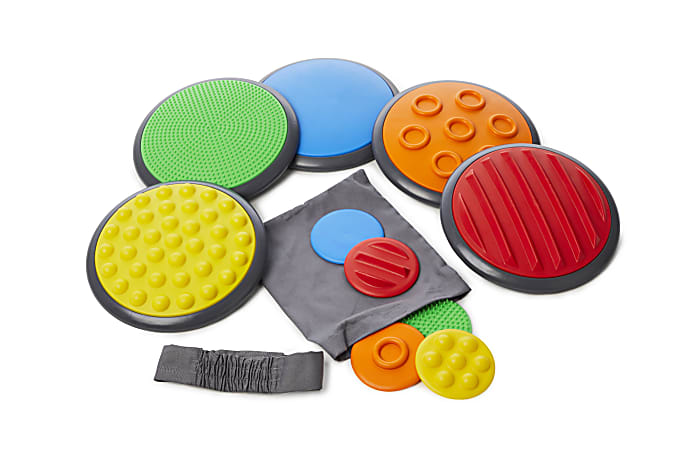 GONGE Tactile Discs, Assorted Colors, Set Of 12 Discs