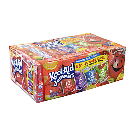 Kraft Kool-Aid Jammers Juice Pouch Variety Pack, 6 Oz, Pack of 40 Pouches