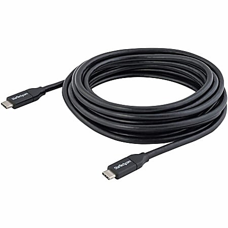 StarTech.com 4m 13 ft USB C Cable with Power Delivery (5A) - M/M - USB 2.0 - USB-IF Certified - USB 2.0 Type C Cable - USB2C5C4M
