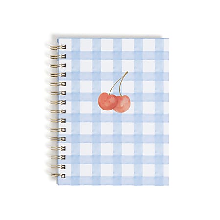 U Brands® Spiral Journal With Stickers, 6” x 8”, Cherry Picnic, Total Quantity 1