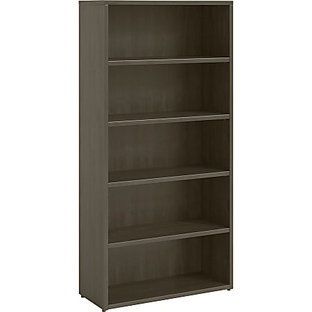 Lorell® Prominence 2.0 60"H 5-Shelf Bookcase, Gray Elm