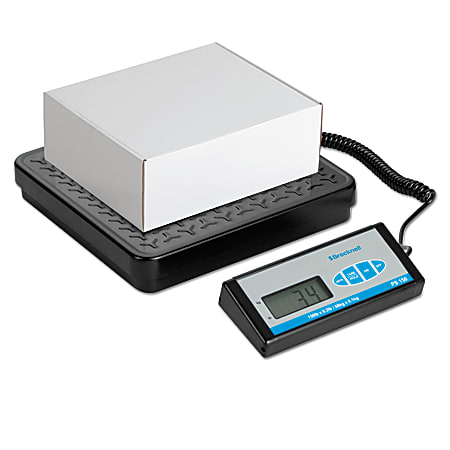 Brecknell® Bench Scale With Remote Display, 400-Lb Capacity, 12 3/16"H x 11 11/16"W x 1"D, Black