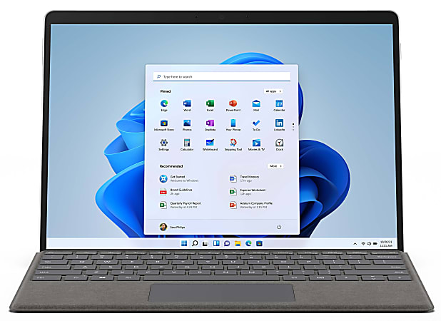 Microsoft® Surface Pro 8 Wi-Fi Tablet, 13" Screen, 8GB Memory, 512GB Solid State Drive, Windows® 11, Platinum