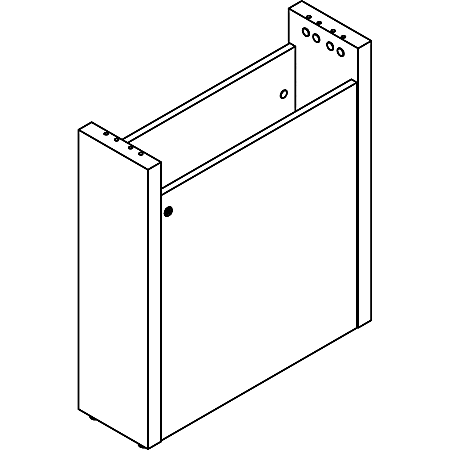 Lorell Prominence 2.0 Modular Table Base with Door - Mahogany Base - 28" Height x 24" Width x 8" Depth - Assembly Required - 1 Each