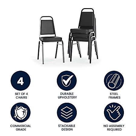 Flash Furniture HERCULES Series Trapezoidal Back Stacking Banquet ...