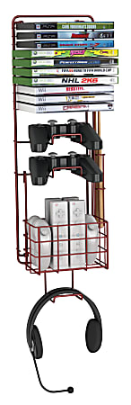 Atlantic Wall Mount Game Rack, Red