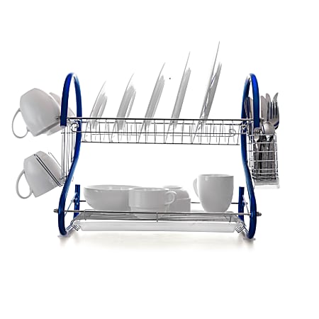 Better Chef 3 Piece Dish Rack With Drainer Black - Office Depot