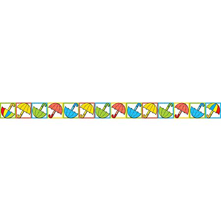 Scholastic Bulletin Board Border, Umbrellas, 3" x 36'