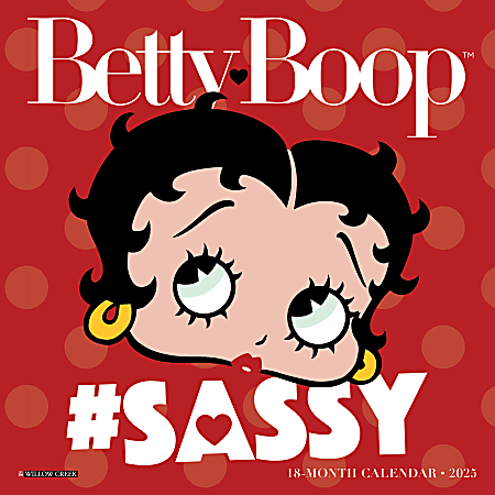 2025 Willow Creek Press Mini Wall Calendar, 7” x 7”, Betty Boop, January 2025 To December 2025, 48047