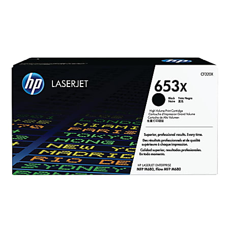 HP 653X High-Yield Black Toner Cartridge, CF320X