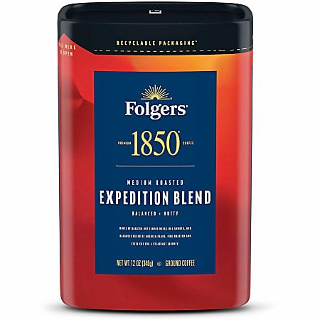 Folgers® Ground 1850 Black Gold Coffee - Medium - Ground - Expedition Blend, Pioneer - 1 Each