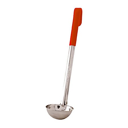 Winco Stainless-Steel Ladle, 2 Oz, Red