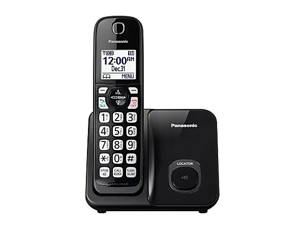 Panasonic® DECT 6.0 Cordless Telephone, 1 Handset, KX-TGD510B