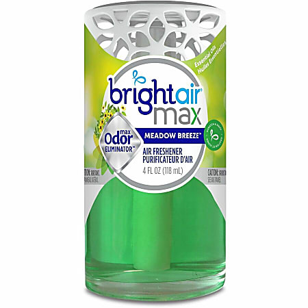 Bright Air Max Odor Eliminator - Gel - 4 fl oz (0.1 quart) - Meadow Breeze - 6 / Carton - Phthalate-free, BHT Free, Paraben-free, Formaldehyde-free, NPE-free, Triclosan-free, Odor Neutralizer