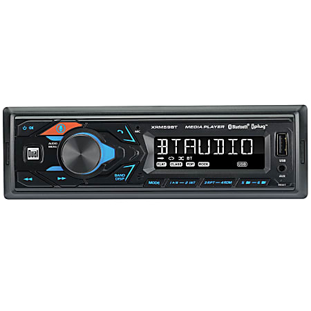 Dual Single-DIN In-Dash XRM59BT All-Digital Media Receiver With Bluetooth, Black