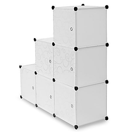 Honey-Can-Do White 6-Cube Modular Storage Organizer