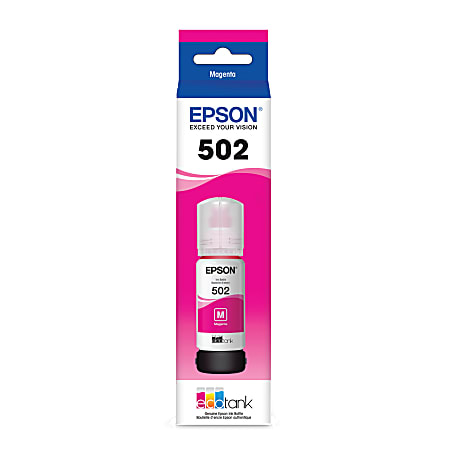 Epson® 502 EcoTank® Magenta High-Yield Ink Bottle, T502320-S