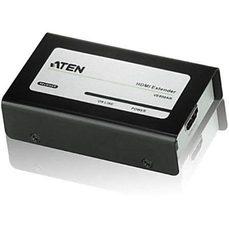 ATEN VE800AR HDMI Receiver - 1 Output Device - 200 ft Range - 2 x Network (RJ-45) - 1 - Full HD - 1920 x 1080 - Twisted Pair - Category 5e