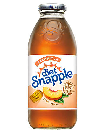 Snapple® Diet Peach Tea, 16 Oz, Carton Of 12