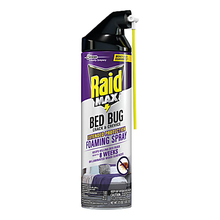 Raid Max Foaming Crack & Crevice Bedbug Killer, 7.44 Oz, Pack Of 6 Containers