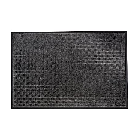 Floortex® Doortex® Ribmat Entrance Mat, 24" x 36", Charcoal, NREMFLLR0025