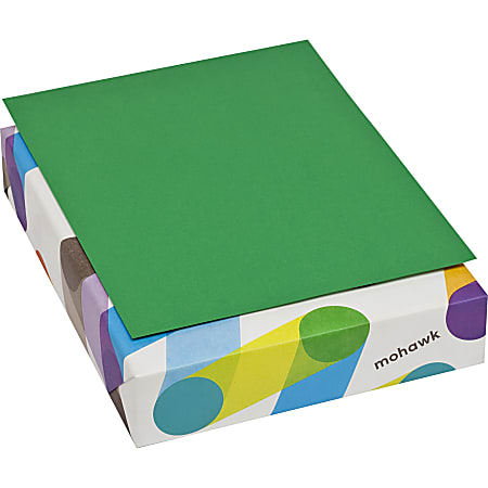 BriteHue Inkjet/Laser Print Copy And Multi-Use Paper, Letter Size (8 1/2" x 11"), 24 Lb, Vellum, Smooth, Green, Ream Of 500 Sheets
