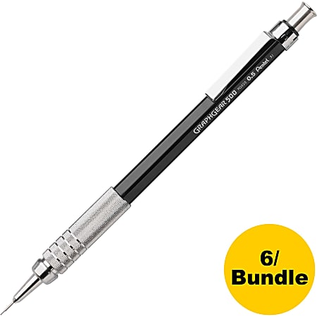 Pentel® GraphGear 500 Mechanical Pencils, HB Lead, Fine