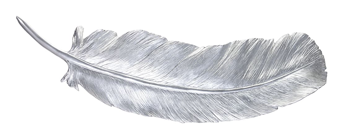 Zuo Modern Pluma Wall Décor, 24 5/8" x 24 13/16", Silver