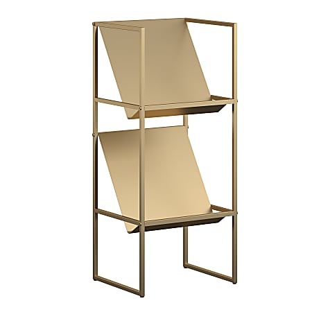 Ameriwood Home Helix Vinyl Record Storage, 32-7/16"H x 14"W x 11-3/8"D, Gold