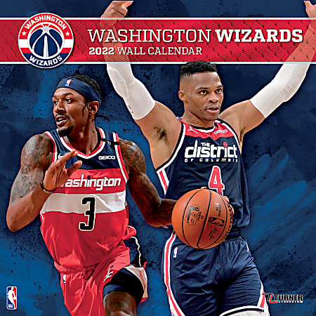 Lang Turner Licensing Monthly Wall Calendar, 24”H x 12”W, Washington Wizards, January To December 2022