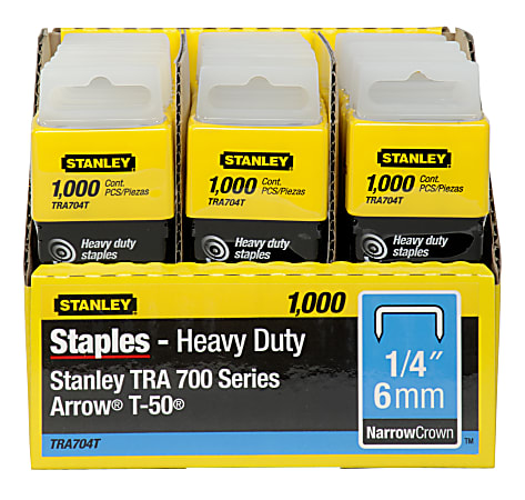 Stanley SharpShooter Heavy-Duty 1/4" Staples - Heavy Duty