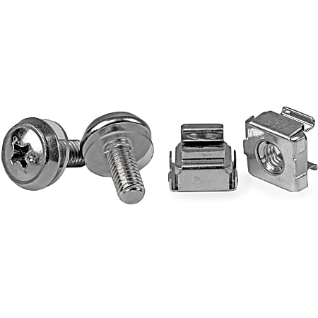 StarTech.com M5 Mounting Screws & Cage Nuts For Server Rack Cabinet, Pack of 50