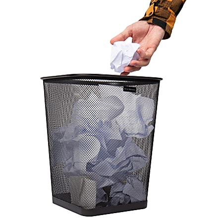 Office Depot Brand Black Mesh Wastebasket - Office Depot