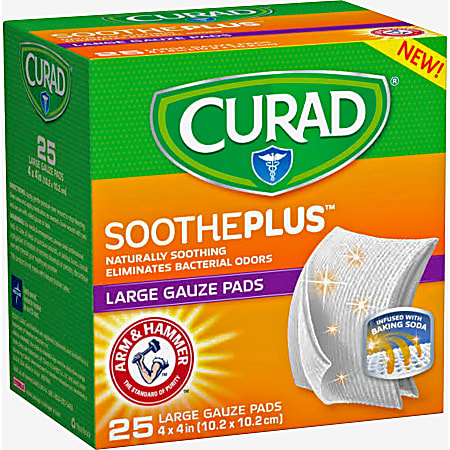 Curad SoothePlus Medium Non-stick Pads - 4 Curad SoothePlus Medium Non-stick Pads - 4