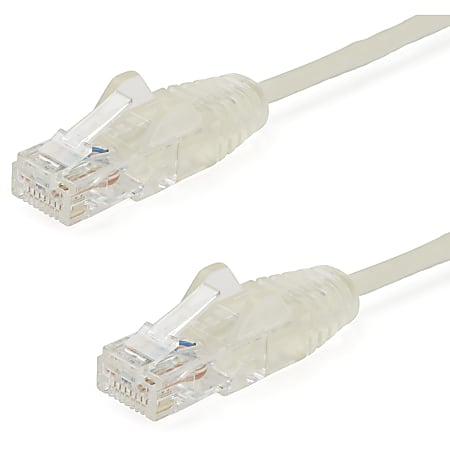 StarTech.com 6ft CAT6 Cable - Slim CAT6 Patch Cord - Gray - Snagless RJ45 Connectors - Gigabit Ethernet Cable - 28 AWG - LSZH (N6PAT6GRS)
