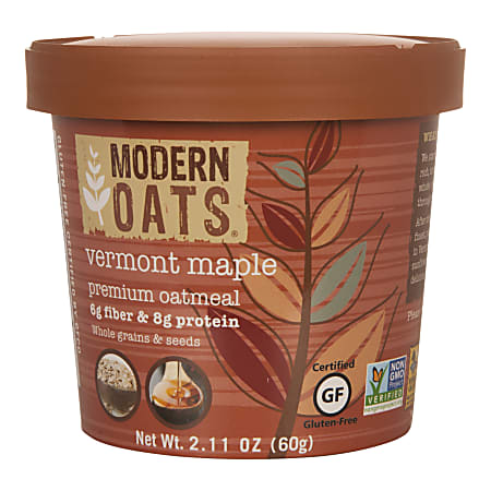 Modern Oats Premium Oatmeal Cups, Vermont Maple, 2.11