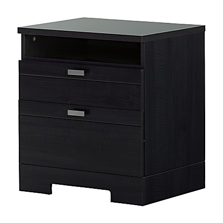 South Shore Reevo Nightstand With Cord Catcher, 22-1/2"H