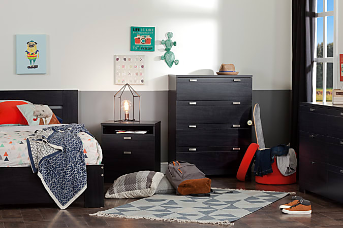 South shore black nightstand deals