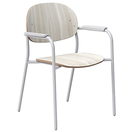 KFI Studios Tioga Guest Chair With Arms, Ash/Silver