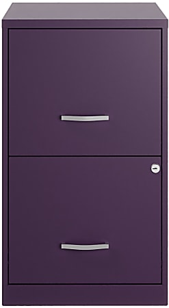 Realspace® SOHO Smart 18"D Vertical 2-Drawer File Cabinet, Purple
