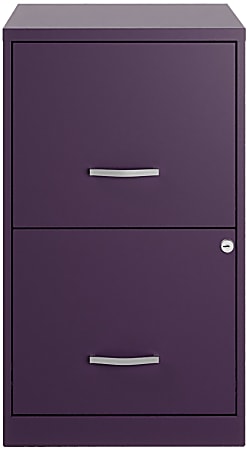 Realspace® SOHO Smart 18"D Vertical 2-Drawer File Cabinet, Metal, Purple